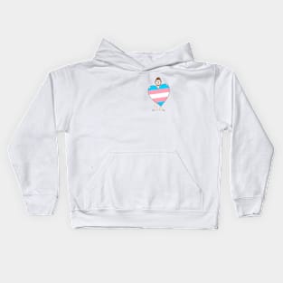 Trans Pride Heart Kids Hoodie